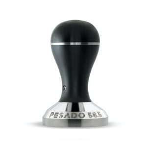 Pesado Black/Black Tamper front view — Espresso Works Australia