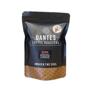 250g Coffee Dante's Inferno front view — Espresso Works Australia