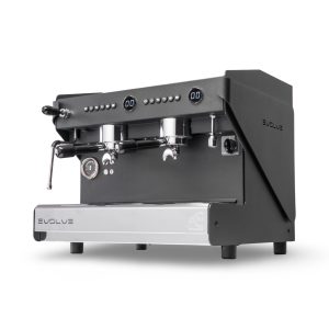 ACM Evolve Dark Compact Coffee Machine front view — Espresso Works Australia