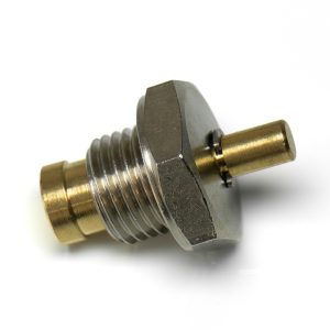 Antisuction Valve, Silver - Long Nipple 1/4" front view — Espresso Works Australia