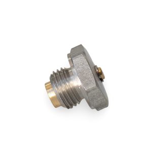 Antisuction Valve, Silver - Standard Nipple 1/4"M [B5] front view — Espresso Works Australia