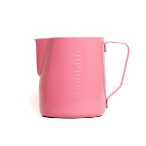 Coffee Accessories 1000ml Pink milk jug front view — Espresso Works Australia