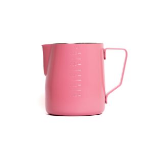 Coffee Accessories 600ml Pink milk jug from the front view — Espresso Works Australia