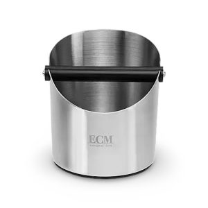 ECM Stainless Steel Knock Box front view — Espresso Works Australia