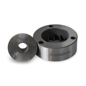 Fiorenzato F63K 63mm 3 Hole Conical Burrs front view — Espresso Works Australia
