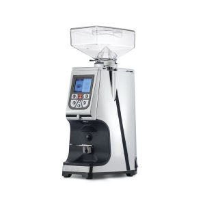 Eureka Atom 60E Electronic Chrome Coffee Grinder front view — Espresso Works Australia