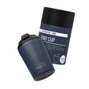 Fressko 8oz Bino Denim Blue Cup front view — Espresso Works Australia