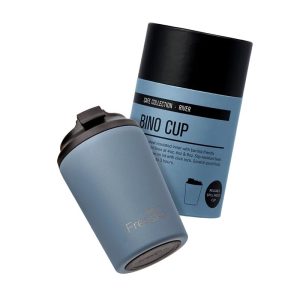 Fressko 8oz Bino River Blue Cup in front view — Espresso Works Australia