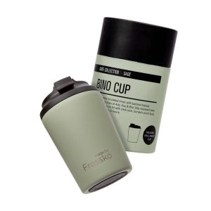 Fressko 8oz Bino Sage Green Cup from the front view — Espresso Works Australia