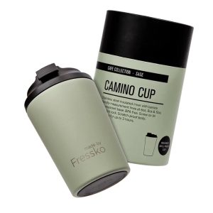 Fressko 12oz Camino Sage Green Cup front view — Espresso Works Australia