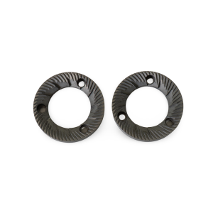 Fiorenzato F63, DOGE63 or Quamar M1 63mm Flat Burrs RH front view — Espresso Works Australia