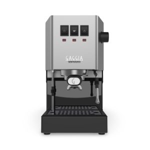 Gaggia Classic E24 Inox Coffee Machine front view — Espresso Works Australia