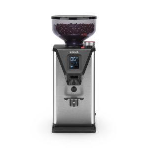Gaggia MDF55 Grinder front view showcasing its sleek design — Espresso Works Australia