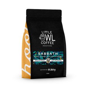 Little Owl Sabbath coffee beans front view — Espresso Works Australia