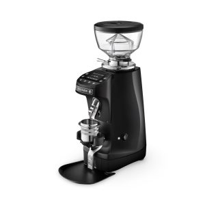 Mazzer Mini G Electronic GBW Coffee Grinder - Black front view — Espresso Works Australia