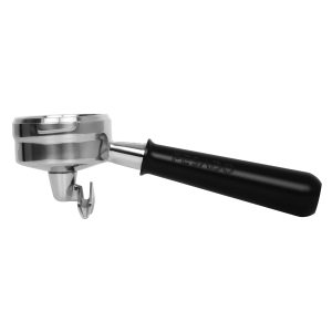 Pesado LM Black POM Double Portafilter Handle front view — Espresso Works Australia