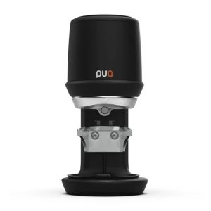 Puq Press Pro Black Automatic Tamper 58.3mm Gen 6 front view — Espresso Works Australia