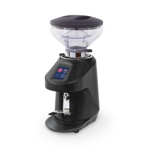 Quamar Nemo Q Elec Black Coffee Grinder front view — Espresso Works Australia