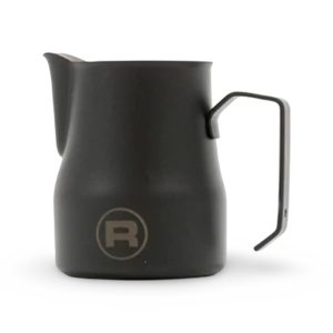Rocket 500ml Milk Jug - Black front view — Espresso Works Australia