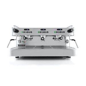 Rocket Boxer High Group with Shot Timers Coffee Machine front view — Espresso Works Australia