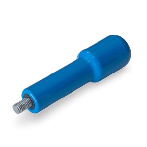 Shiny Blue Portafilter Handle Only - M10 Thread front view — Espresso Works Australia