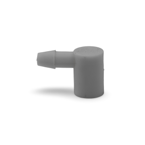 Teflon Pipette Elbow Fitting for 3 Way Solenoid Exhaust front view — Espresso Works Australia