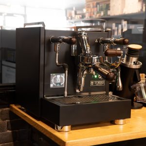 Torre Peppina EVO Black coffee machine from the front view — Espresso Works Australia
