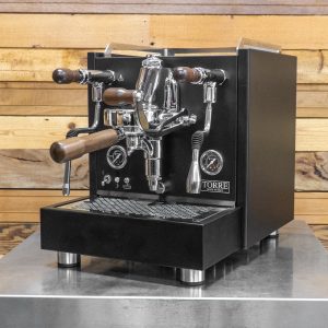Torre Teresina RS Matte Black Home Coffee Machine front view — Espresso Works Australia