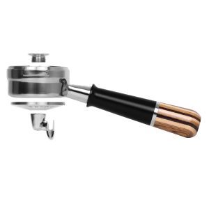 Pesado Hybrid LM/E61 Portafilter in front view — Espresso Works Australia