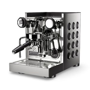 Rocket TCA Appartamento - Stainless Steel/Black front view — Espresso Works Australia